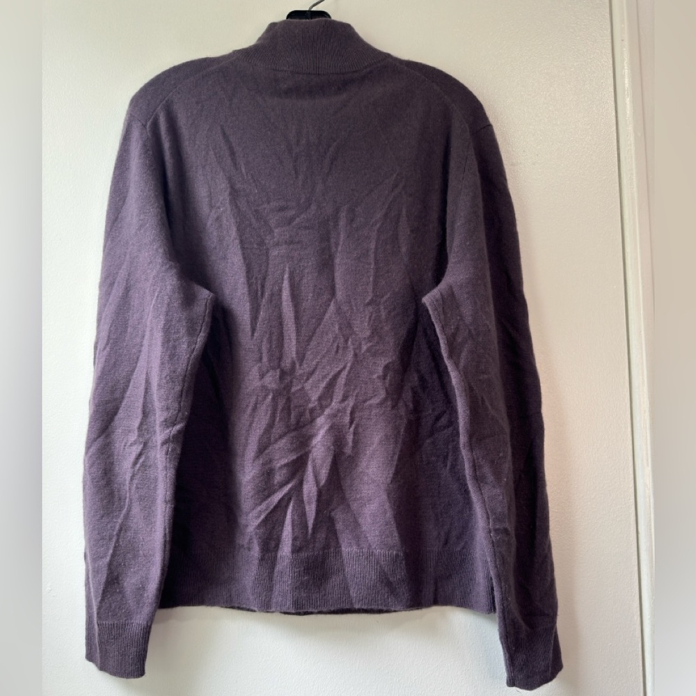 The Men’s Store Bloomingdale’s Cashmere Half Zip Sweater Size L - Picture 6 of 10